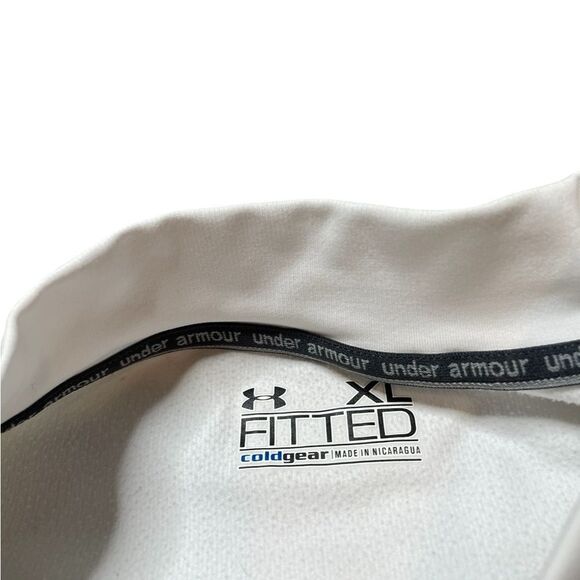 UNDER ARMOUR Coldgear Mock Neck Shirt White Size XL - Picture 7 of 7